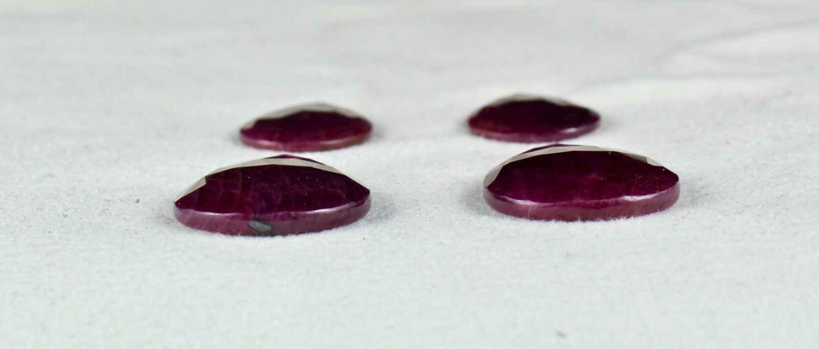 Natural Unheat Ruby Pear Faceted Cabochon 4pc 110ct Loose Gemstone Earrings