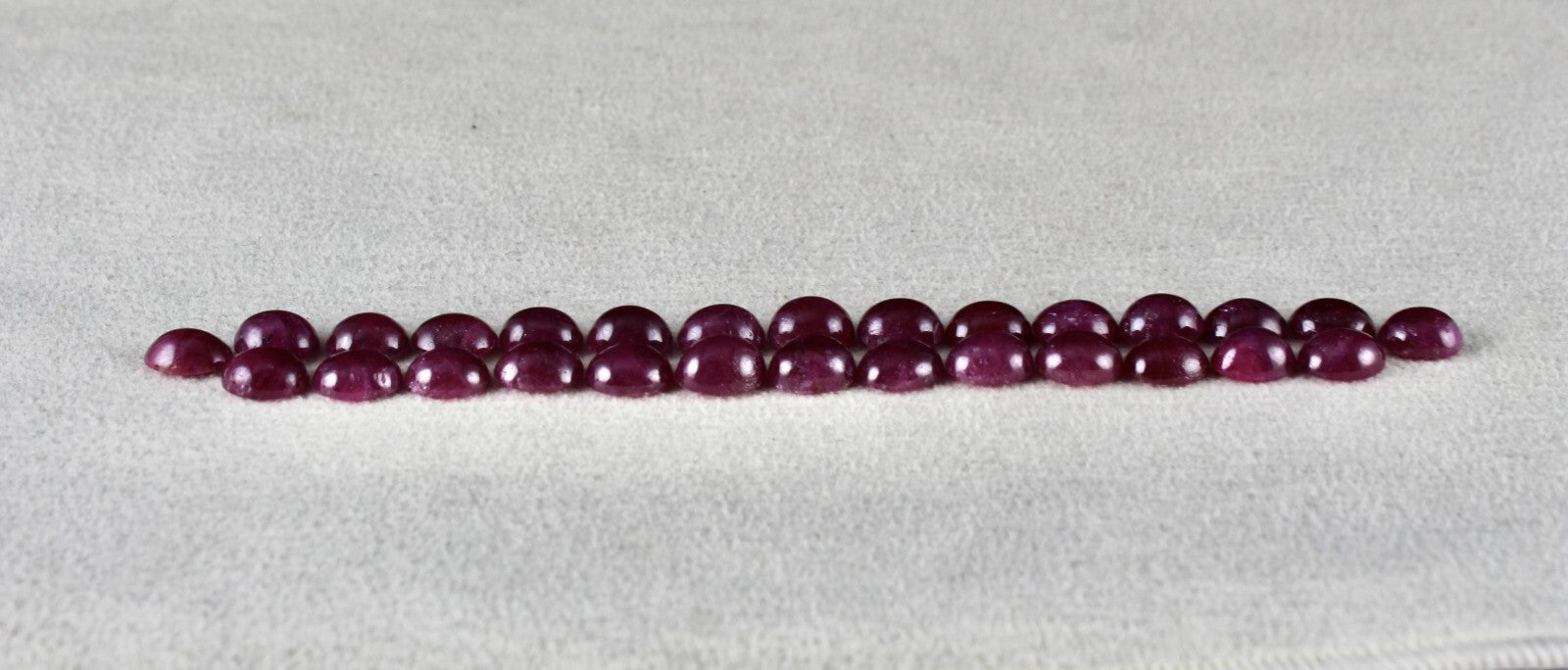 Certified Natural Unheated Ruby 8x6 Mm Oval Cabochon 55.55ct Bracelet