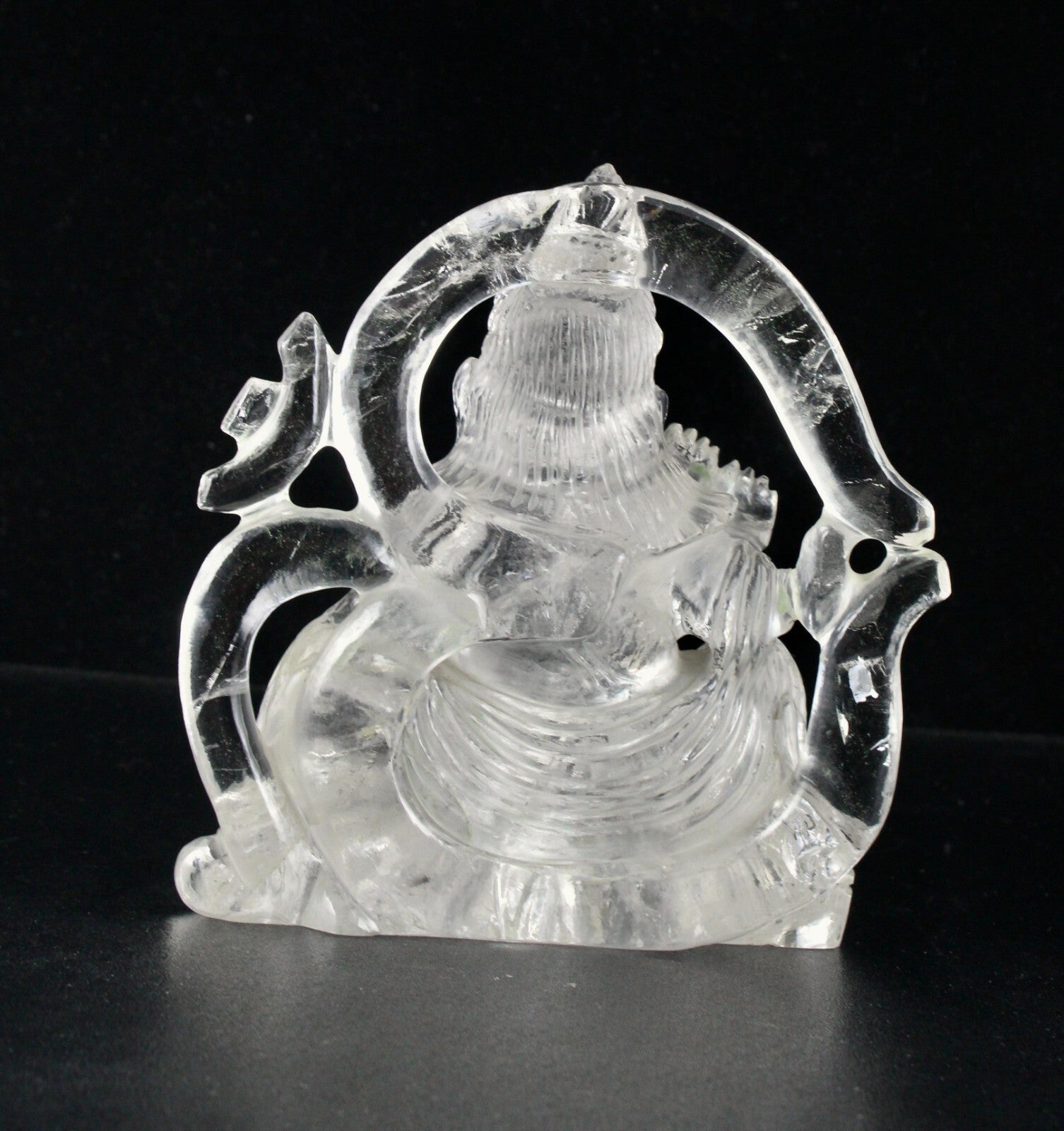 Certified Spiritual Natural Rock Crystal Quartz Lord Krishna 3965ct Gem Statue