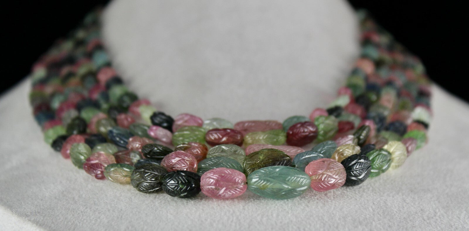 Certified Natural Multi Tourmaline Aquamarine 824ct Ladies Necklace