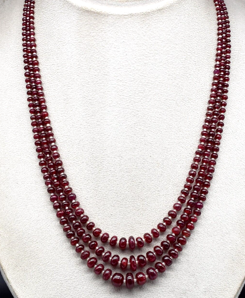 Certified Natural Spinel 319 Ct Pearl Beads Party Necklace Round Gemstone