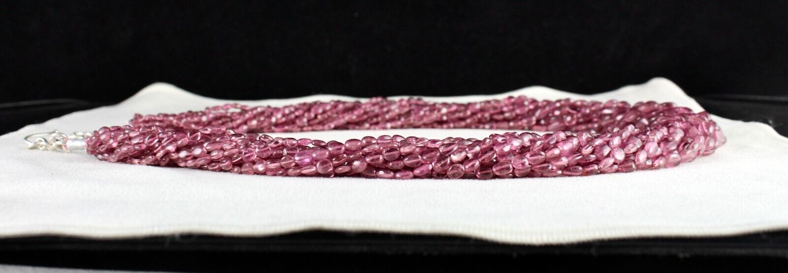 NATURAL PINK TOURMALINE BEADS LONG SHAPE 15 L 745 CT GEMSTONE STATEMENT NECKLACE