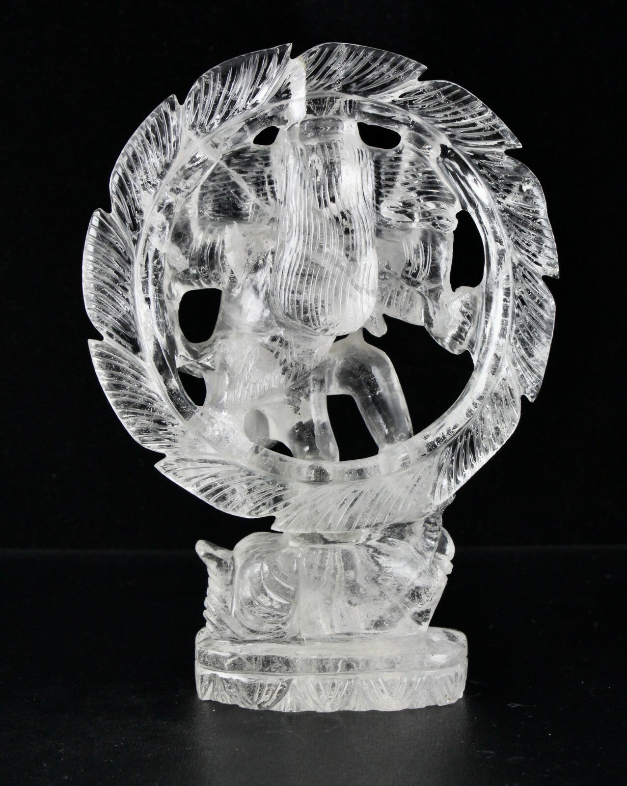 Certified Natural Rock Crystal Quartz 2670 Ct Lord Shiva Natraj Gemstone Statue