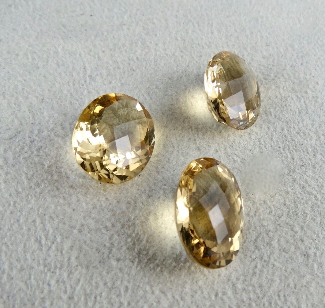 Natural Yellow Citrine Oval Cut 3 Pc 46.38 Ct Loose Gemstone For Earring Pendant