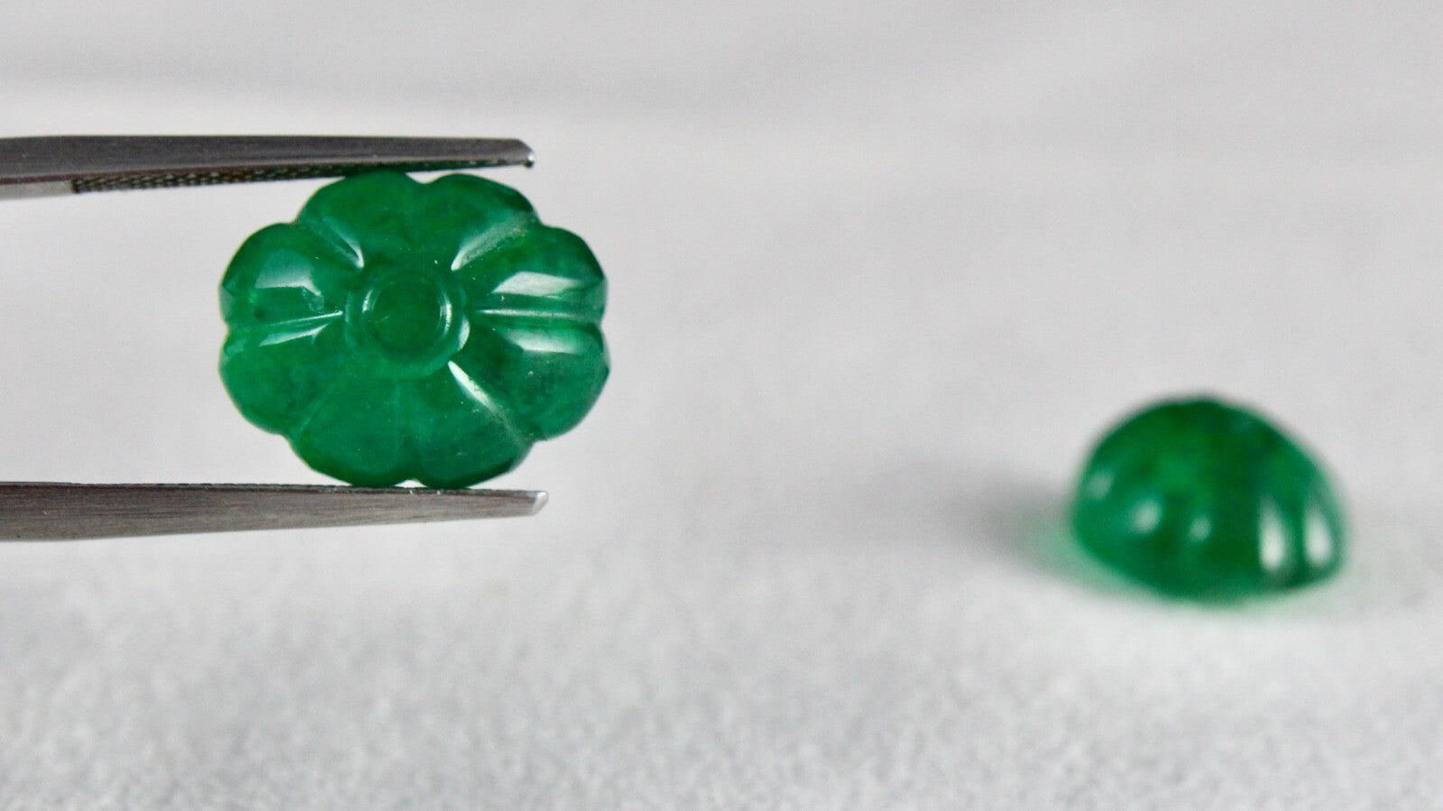 Certified Natural Emerald Flower 21.24 Ct 15x12mm Gemstone Earrings Pair