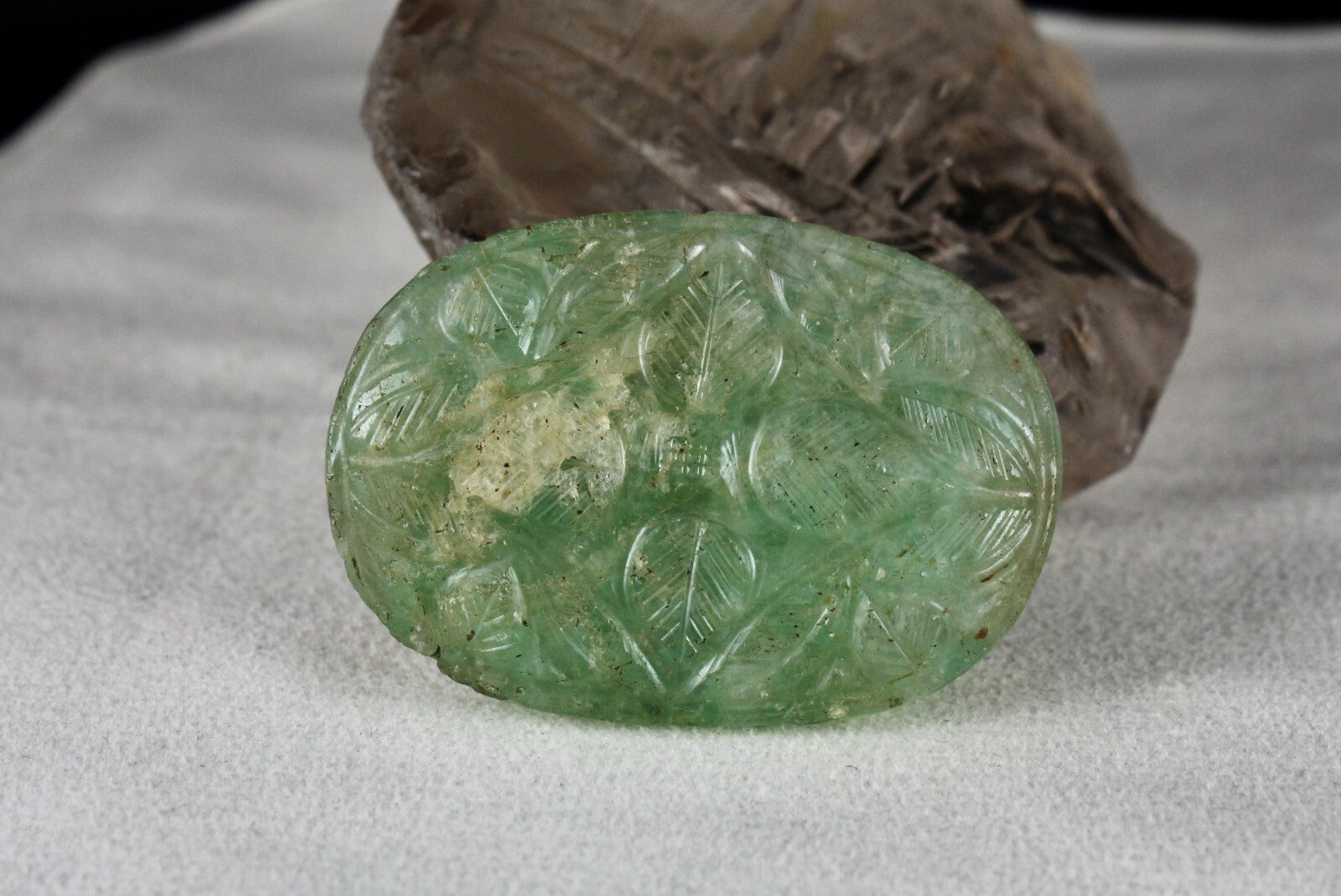 Certified Mughal Emerald Quartz 10ct Carved Natural Diamond Ruby Gold Pendant