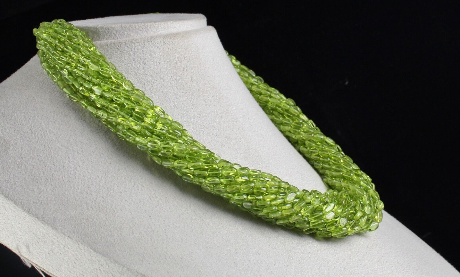 Natural Peridot Beads Cabochon 20 L 1173 Ct Green Gemstone Statement Necklace