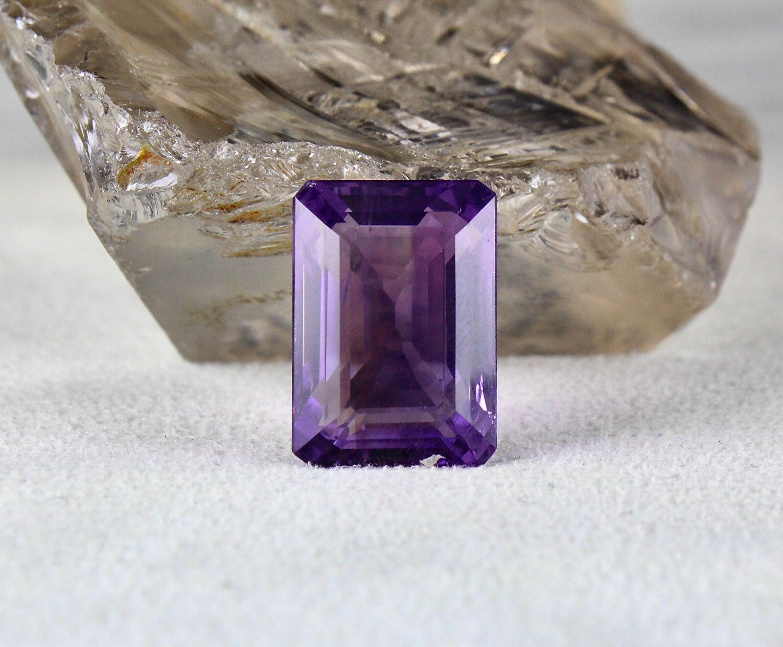 Natural Purple Amethyst 35.15ct Octagon Cut 22x15mm Gemstone For Pendant/ring
