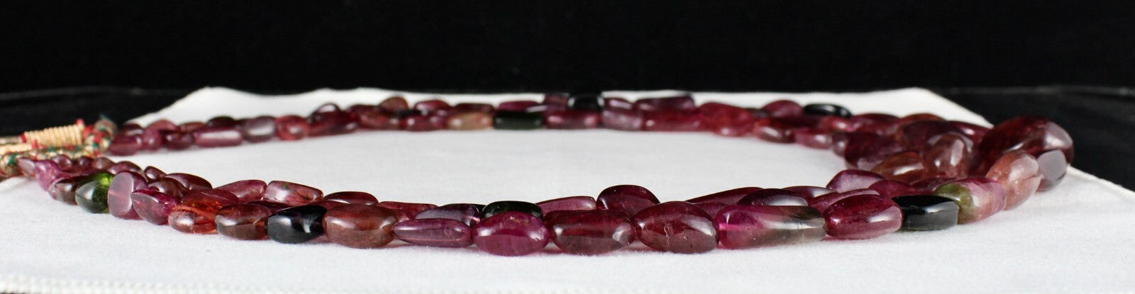 Certified Natural Tourmaline 1155 Ct Multi Fine Gemstone Beads Necklace
