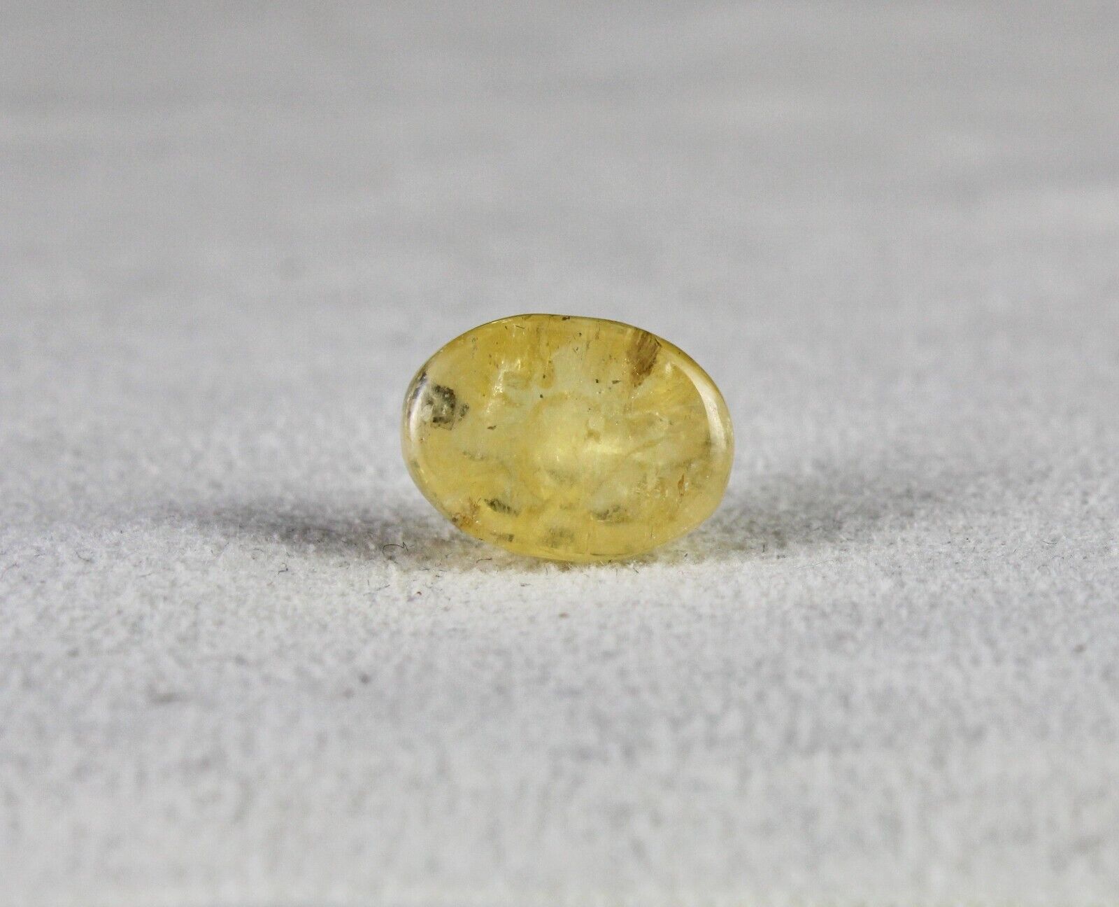 Natural Yellow Sapphire Oval Carved 15x11 mm 17.18 Cts Gemstone Ring Pendant