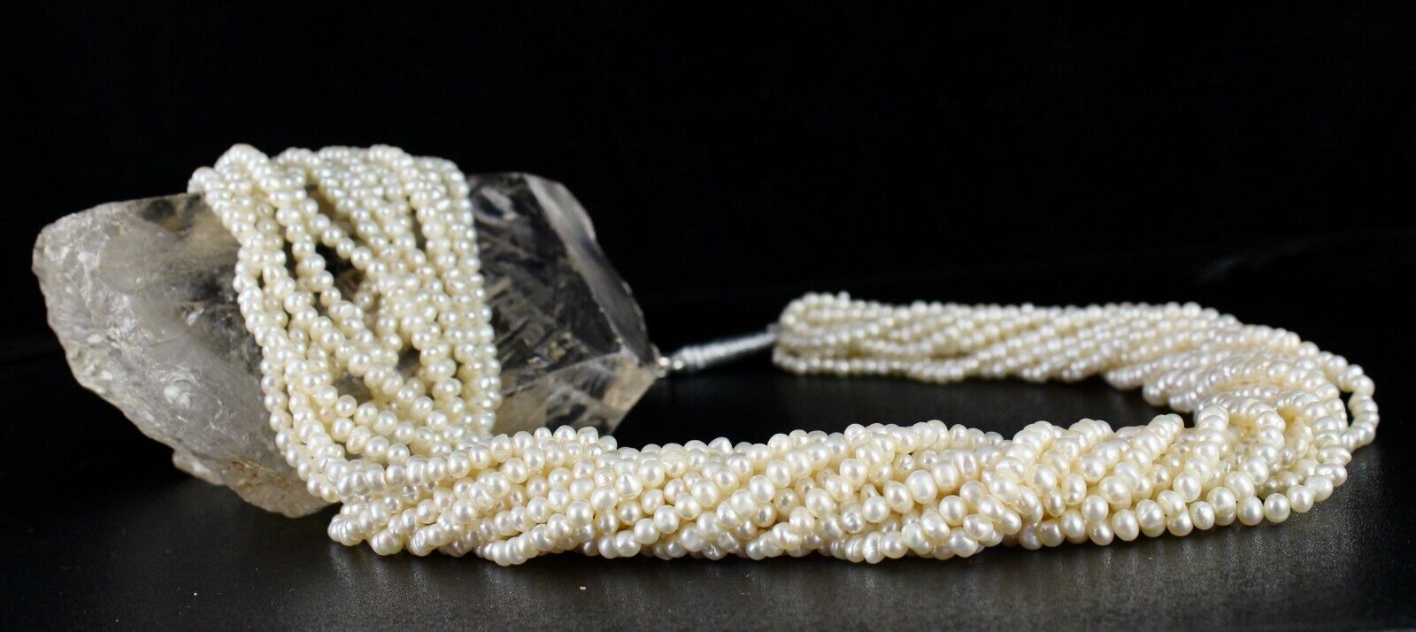 GENUINE FRESH WATER PEARL BEADS ROUND 14 L 772 CARATS GEMSTONE FASHION NECKLACE