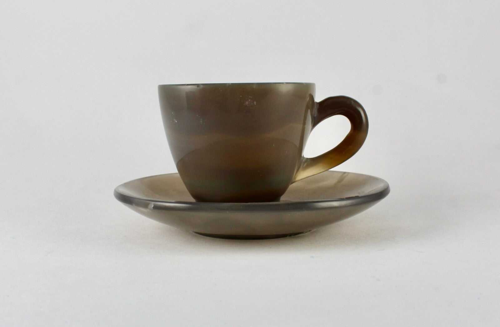 Certified Handcrafted Natural Chalcedony 1435 Ct Designer Cup Plate Home Decor