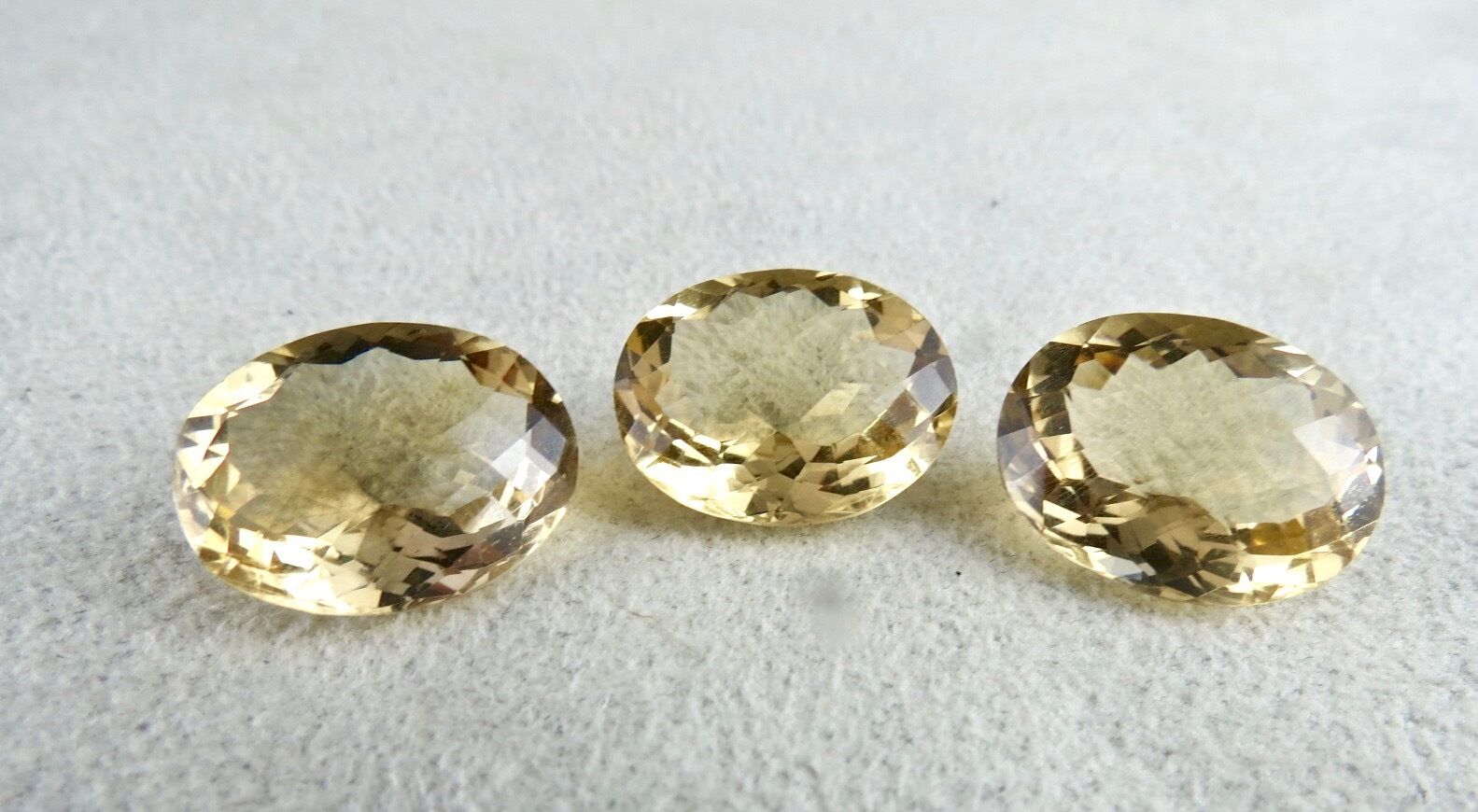 Natural Yellow Citrine Oval Cut 3 Pc 46.38 Ct Loose Gemstone For Earring Pendant