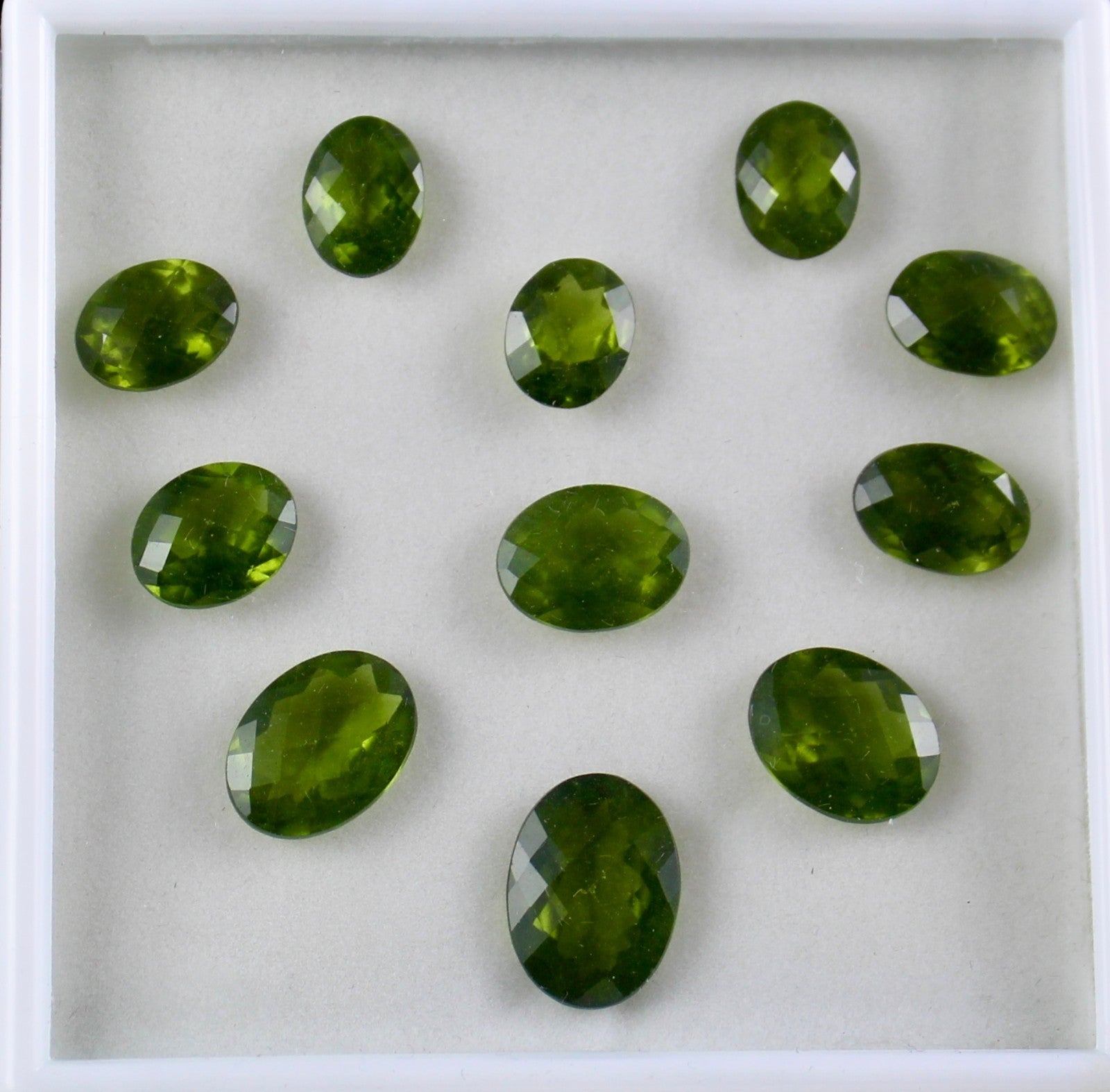 Certified Natural Vesuvianite Idocrase 80.30ct Oval Cut 11 Pcs Gemstone Design