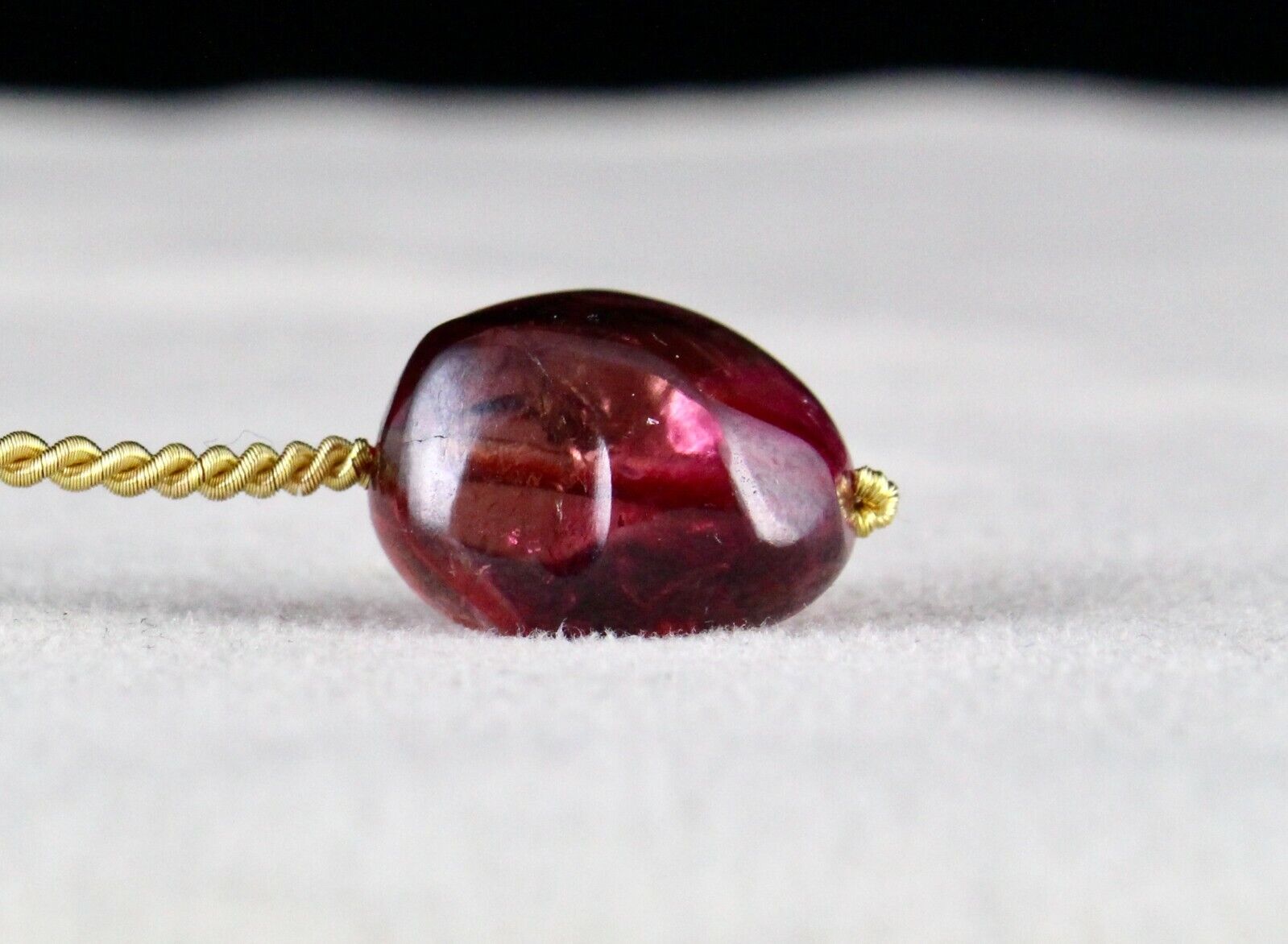 Natural Pink Tourmaline Bead Hanging Pendant 24.62 Cts Nugget Drilled Gemstone