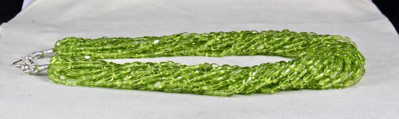 Natural Peridot Beads Cabochon 20 L 1173 Ct Green Gemstone Statement Necklace