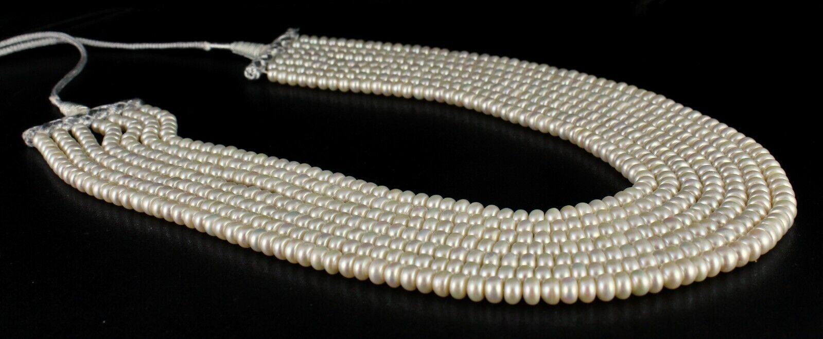 GENUINE FRESH WATER PEARL BEADS ROUND 7 L 1077 CARATS GEMSTONE FASHION NECKLACE