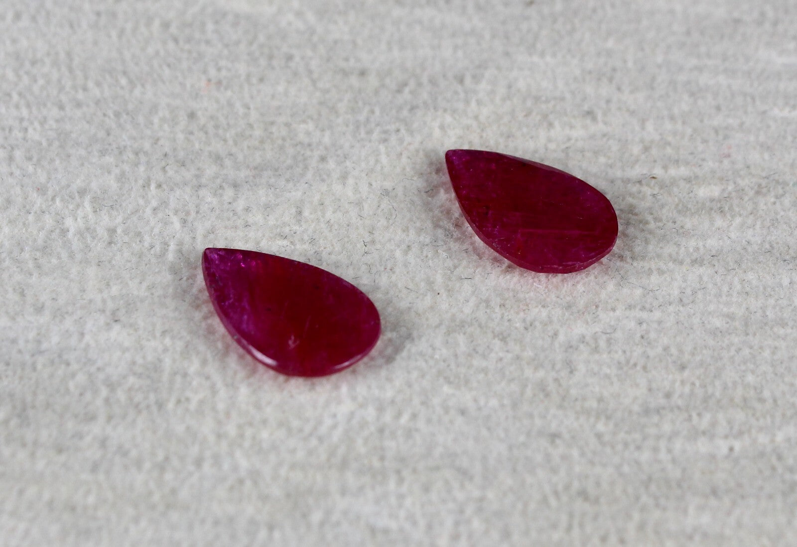 Natural Ruby Pear Cut 5.16 Ct Mozambique Noheat Gemstone Pair Earrings Certified