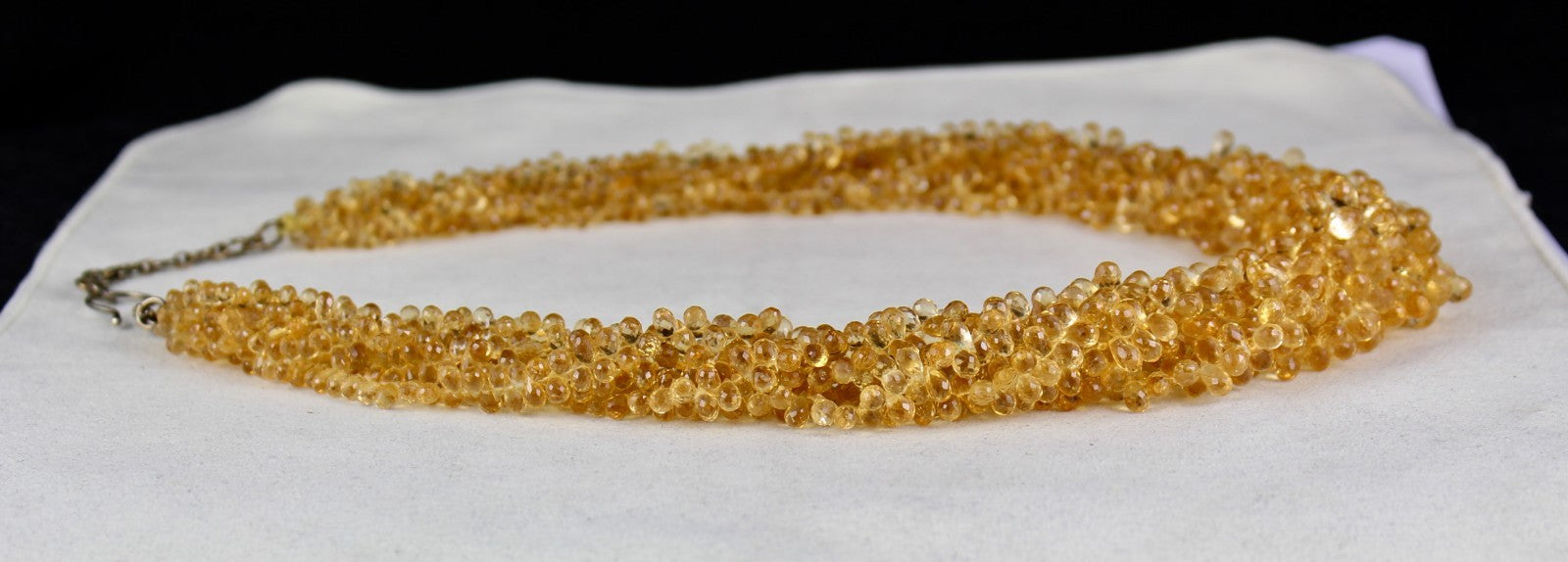 Certified Natural Citrine 1011 Ct Teardrop Sterling Silver Necklace For Women