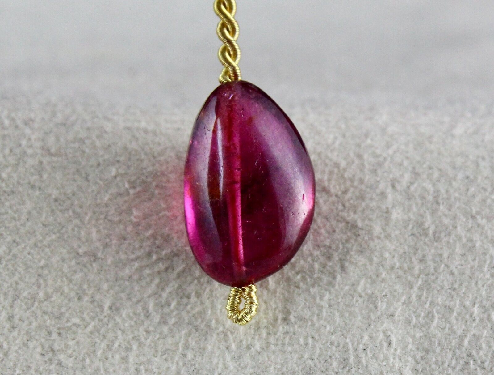 Natural Pink Tourmaline Rubellite Bead Hanging 11.32 Cts Gemstone Pendant Design