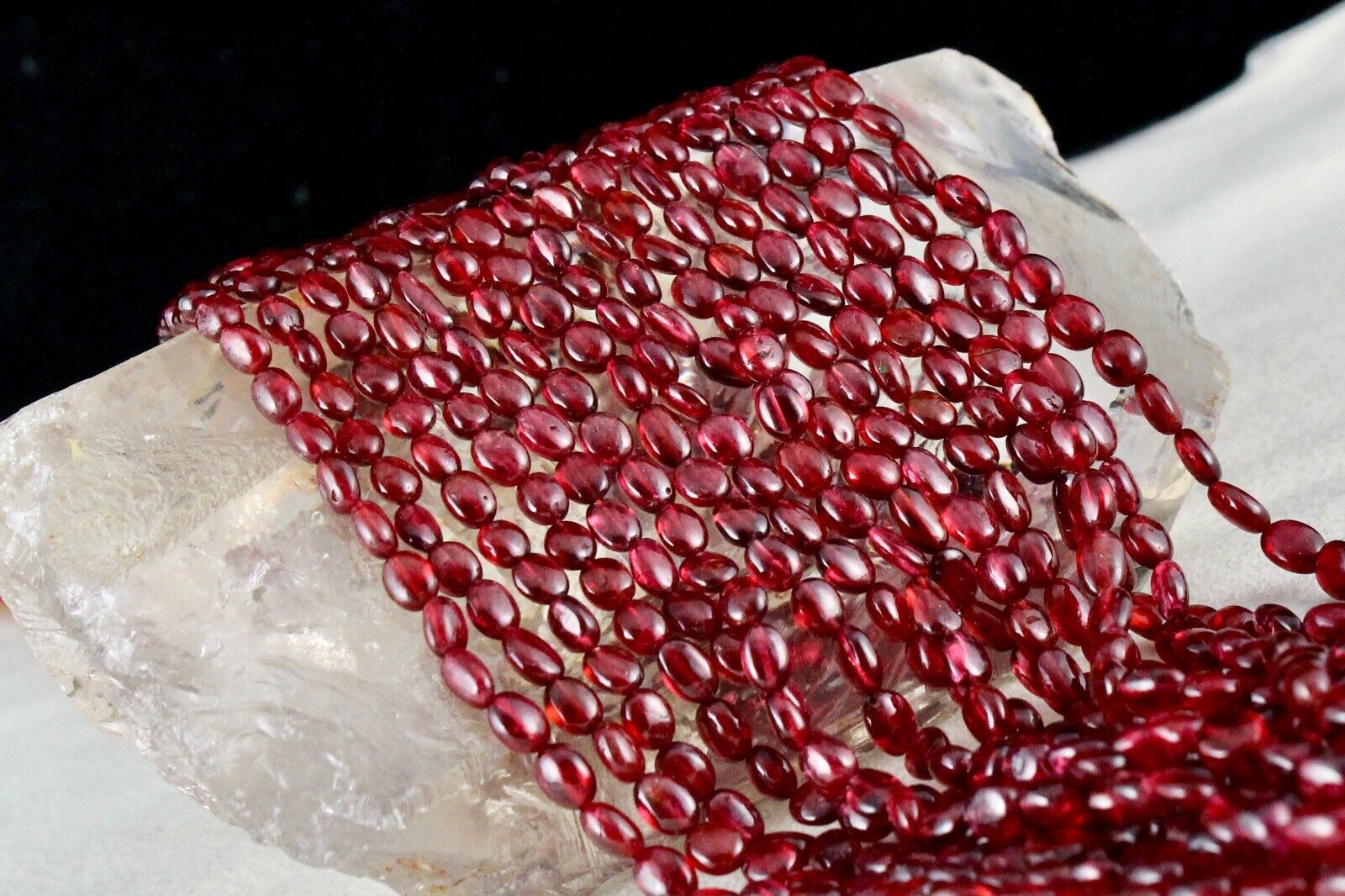 Natural Certified Red Spinel Beads Long 8 L 465 Ct Gemstone Important Necklace