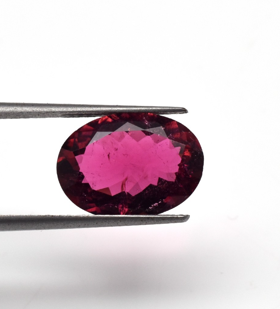 Certified Natural Pink Tourmaline Rubellite 4.57 Ct Oval Gemstone Ring Pendant