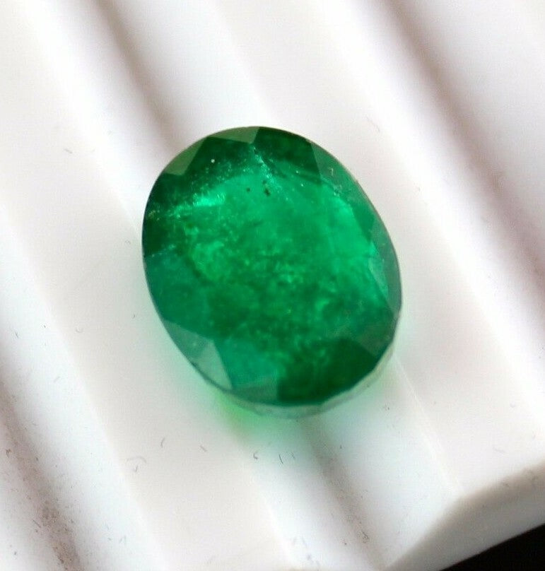 Certified Natural Emerald 7.19 Ct Oval Cut Loose Gemstone Ring Pendant Design