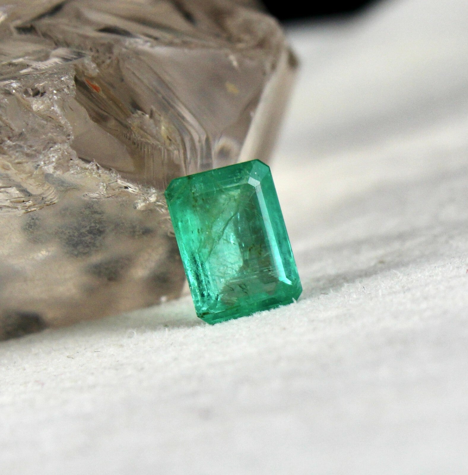 Certified Natural Colombian Emerald Octagon 3.71ct Sterling Silver Ring Pendant