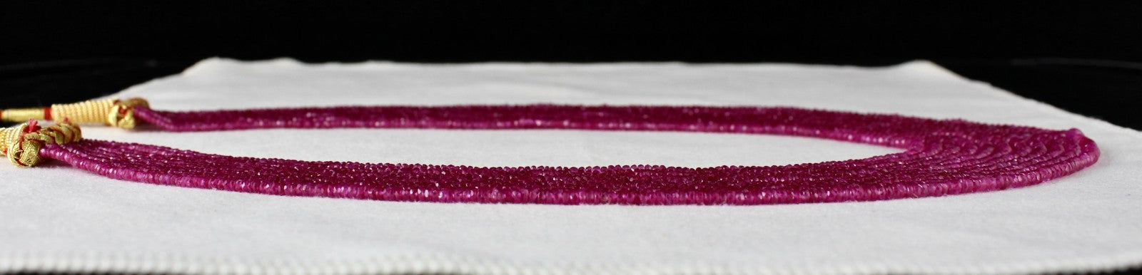 Certified Natural Heated Burma Ruby Necklace 295 Ct Beaded Gemstone 11 L Strand