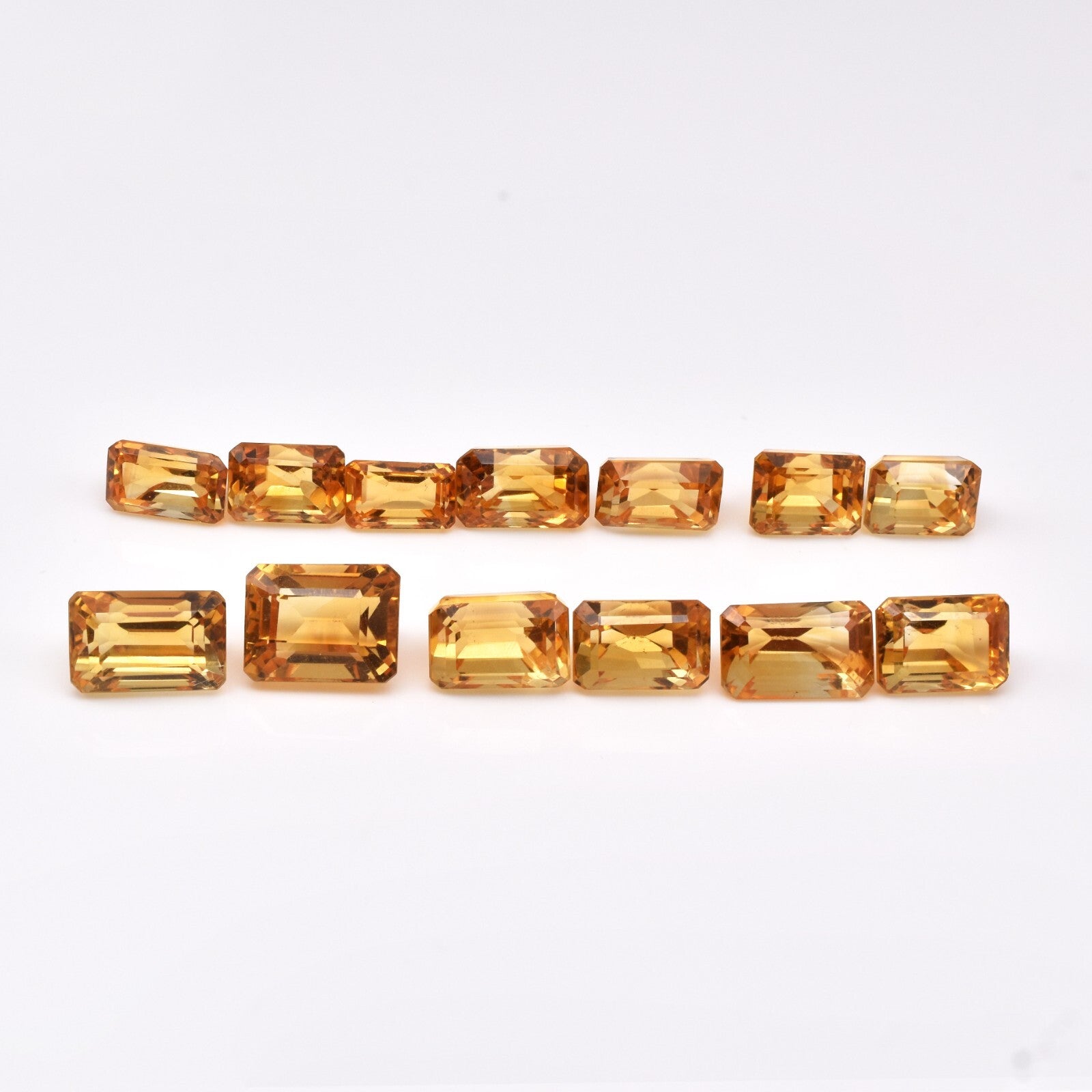 Natural Citrine Octagon Cut 13pc 36.05 Ct Loose Gemstone For Bracelet Set