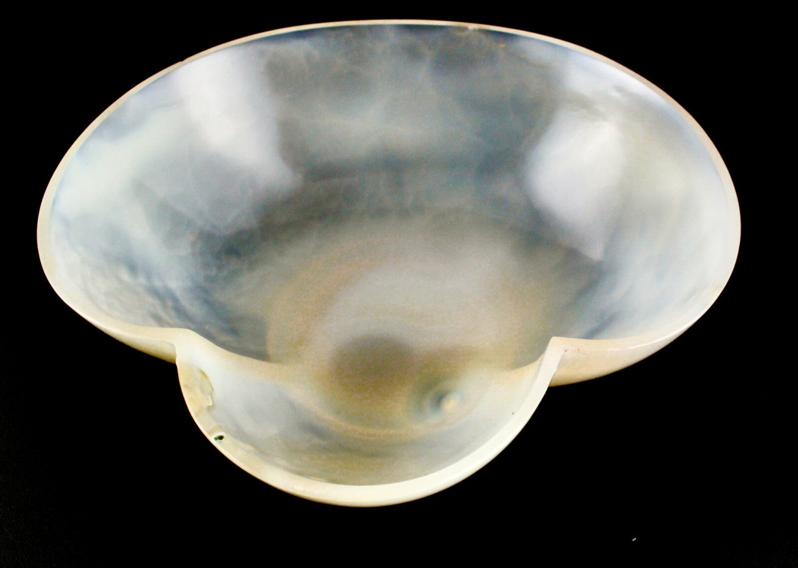 Certified Fine Crafted Natural Chalcedony 1600 Ct Carved Designer Bowl Decor
