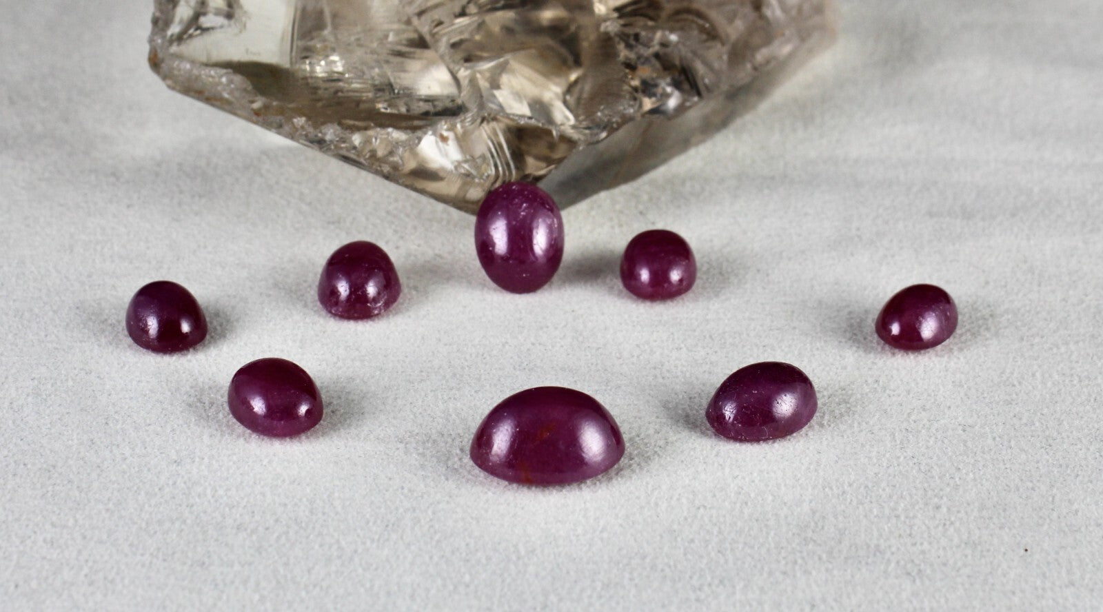 Certified Natural Untreated Ruby Cabochon 103.70ct Gemstone Set Earring Ring