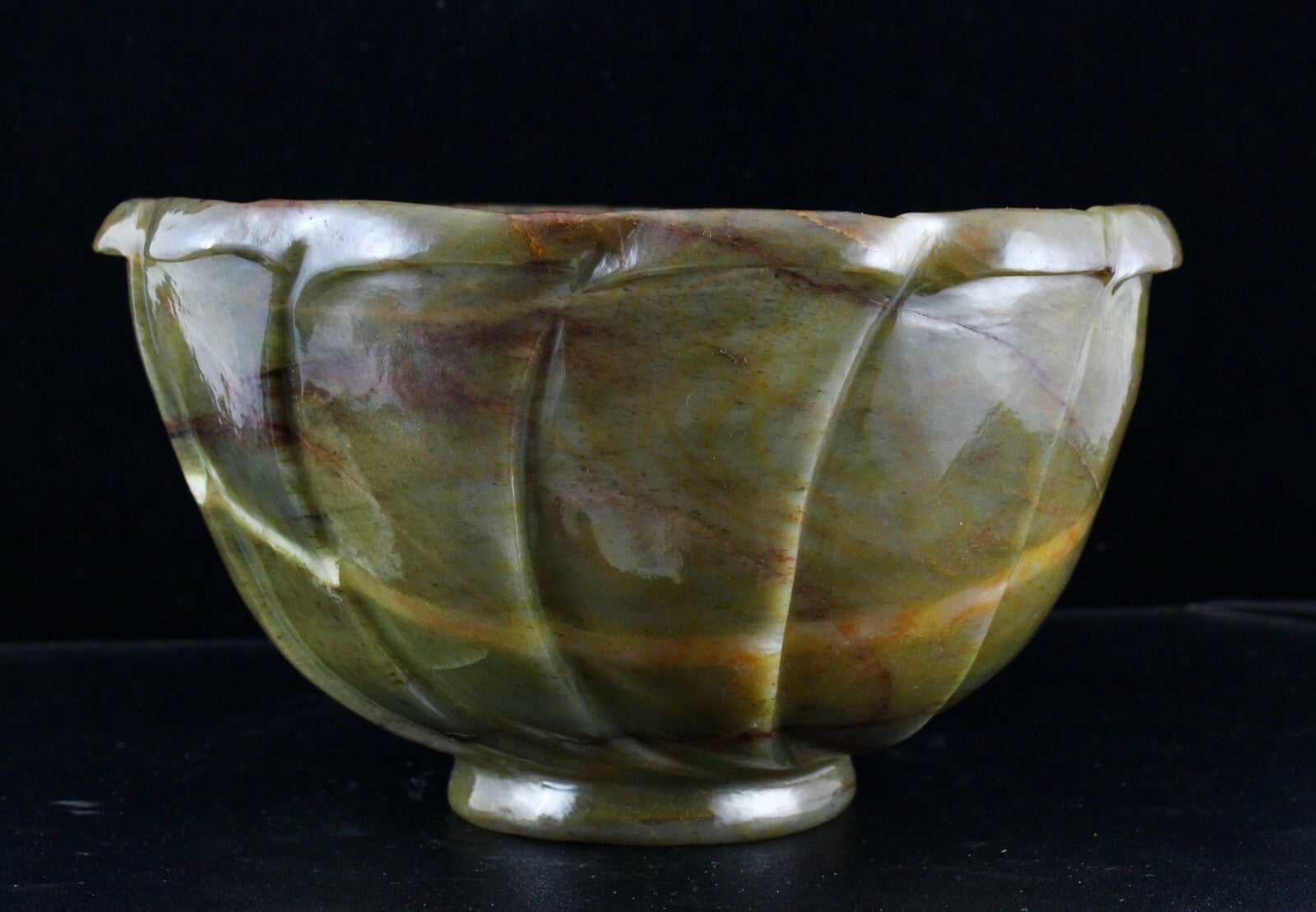 Certified Natural Quartz 5086 Ct Big Green Gemstone Carved Bowl Decor