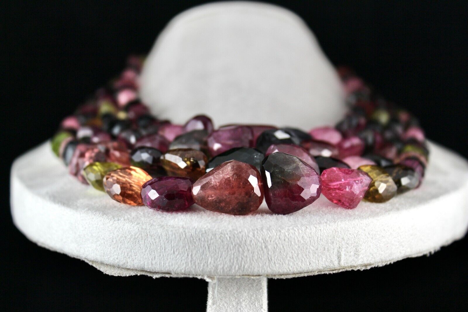Natural Multi Tourmaline Beads Cut Nugget 4 L 2221 Ct Gemstone Necklace