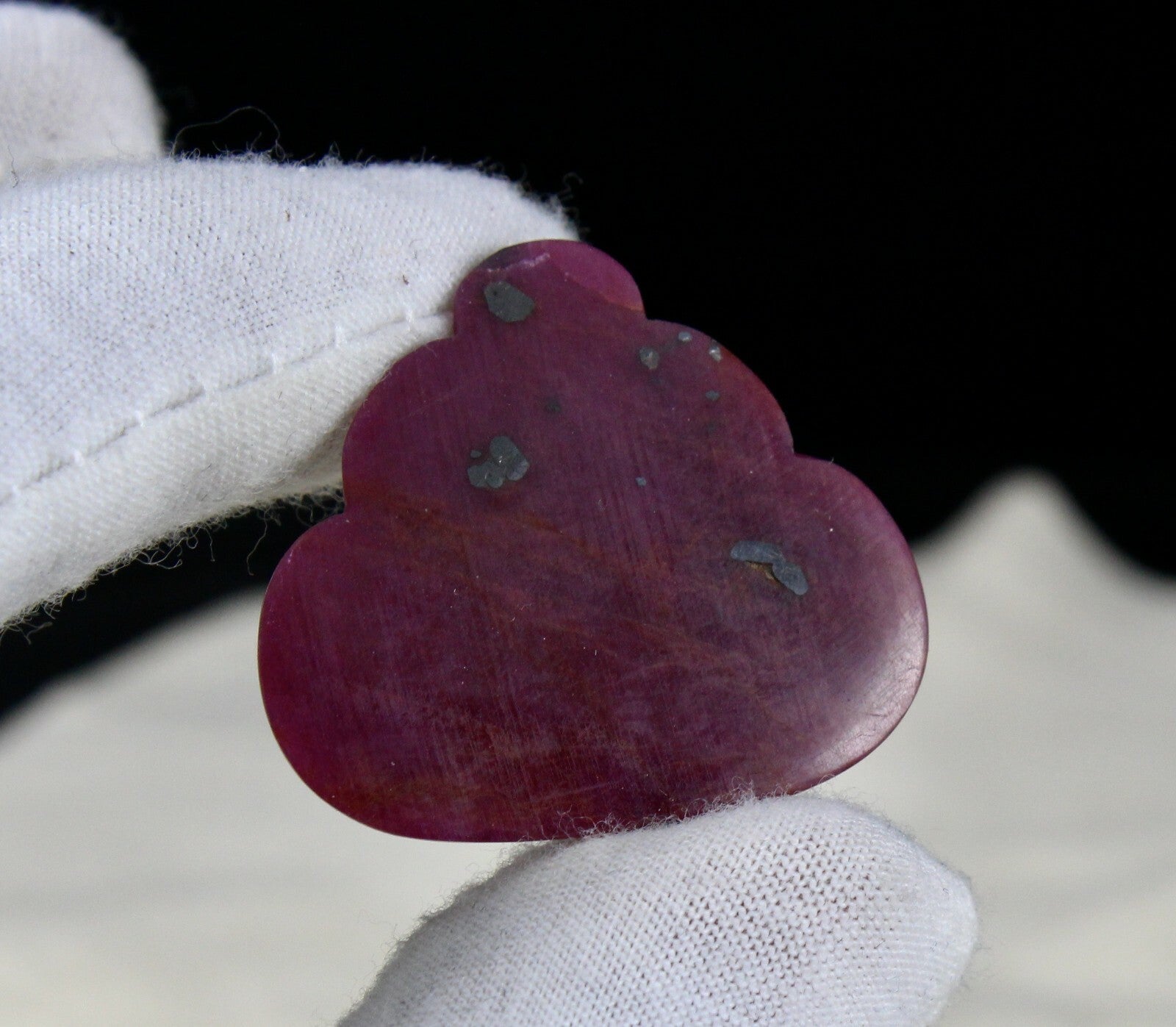 Natural Ruby Cabochon 27.50 Ct Untreated Gemstone Pendant 31x34 Mm Flat