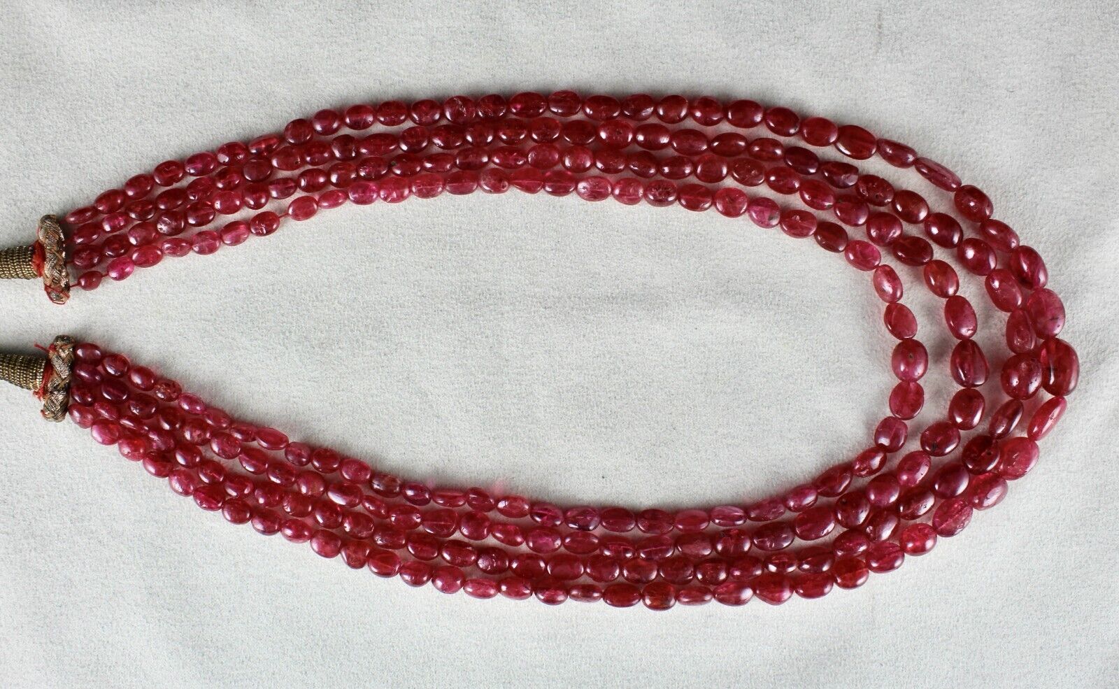 Natural Red Spinel Beads Long Cabochon 4 L 431 Ct Gemstone Finest Necklace