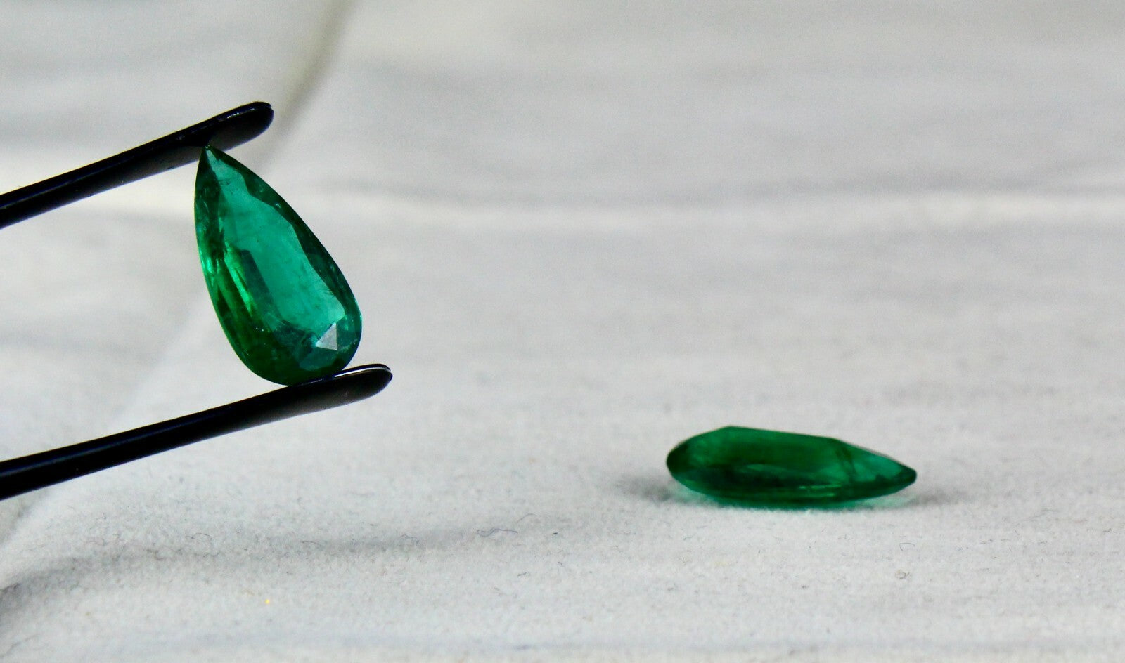 Certified Natural Zambian Emerald Pear Cut Earring Pair 9.03 Ct Loose Gemstone