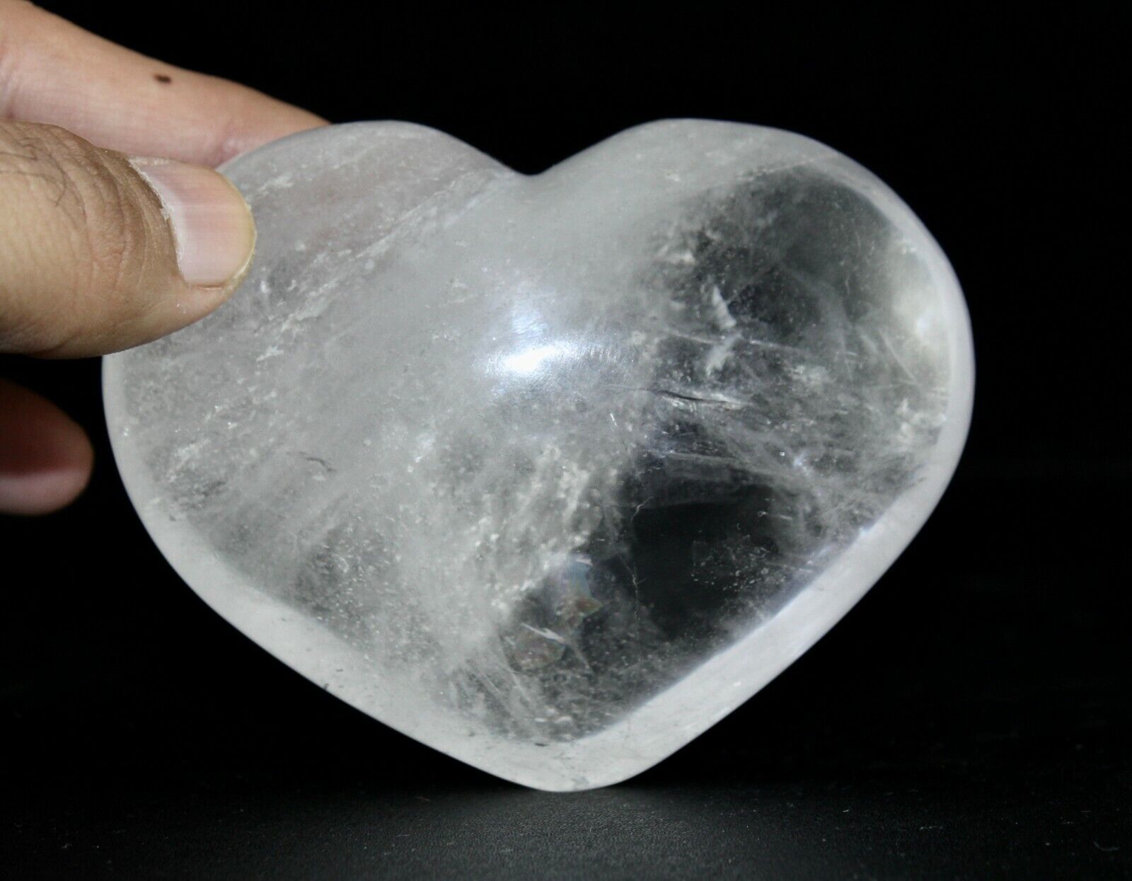 NATURAL ROCK CRYSTAL QUARTZ HEART 1329 CTS PAPER WEIGHT GEMSTONE HOME DECOR