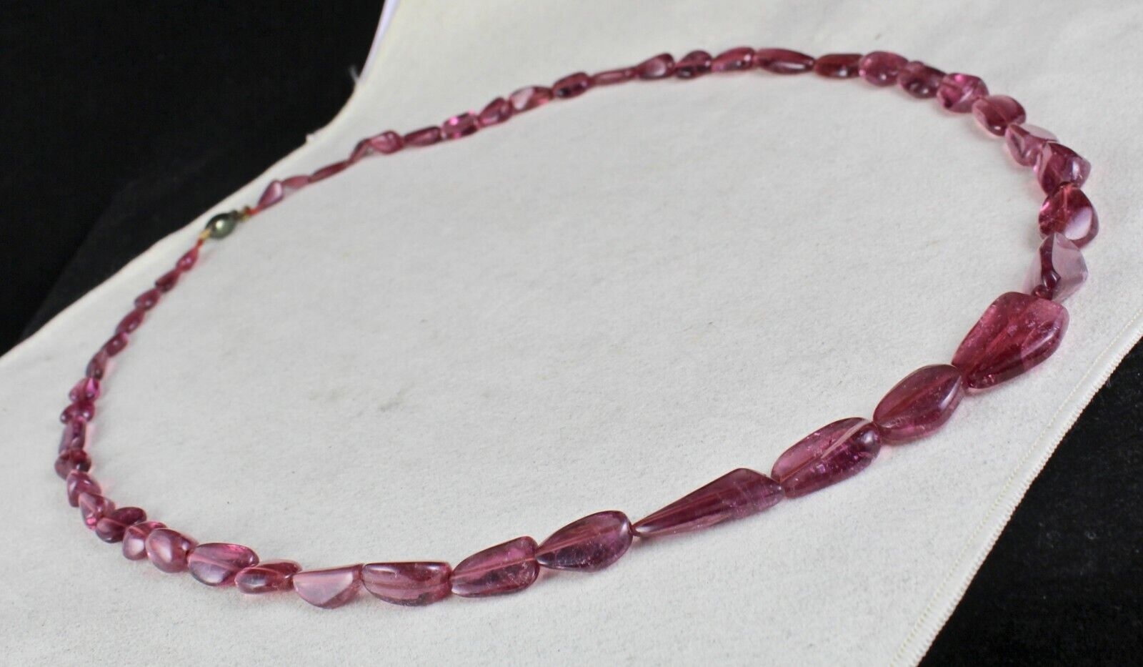 FINE 27" LONG NATURAL PINK TOURMALINE BEADS 311 CARATS GEMSTONE FASHION NECKLACE