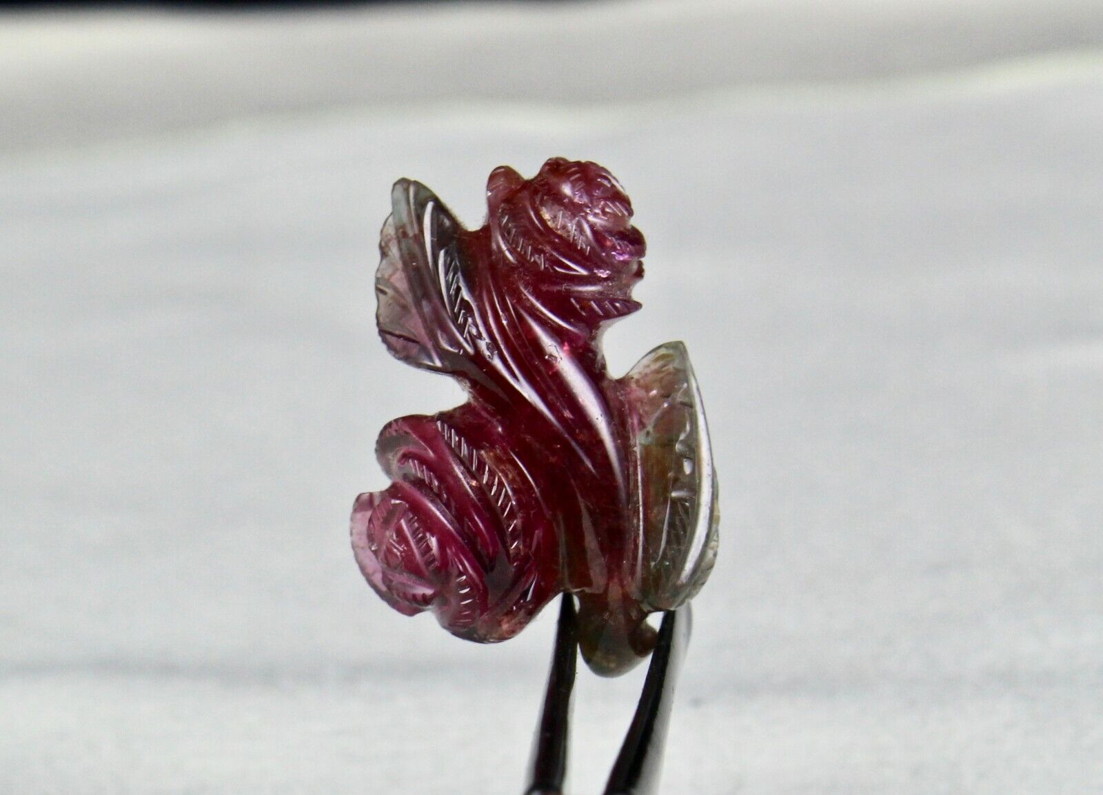NATURAL MULTI TOURMALINE CARVED FLOWER 44.05 CARATS GEMSTONE FOR PENDANT DESIGN