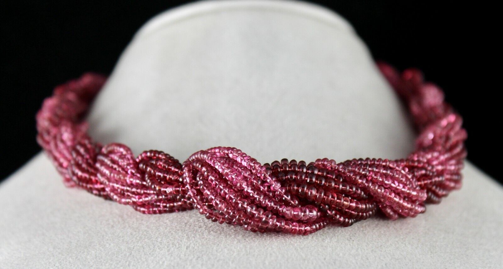 GTL CERTIFIED NATURAL RED PINK SPINEL BEADS ROUND 20 L 640 CTS GEMSTONE NECKLACE