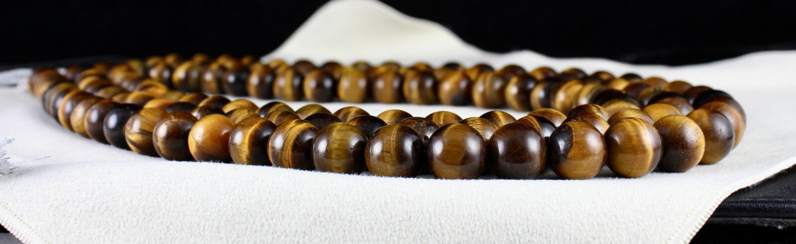 Natural Tiger Eye Round Beads 3 L 2016 Ct Gemstone Necklace Antique Fashion