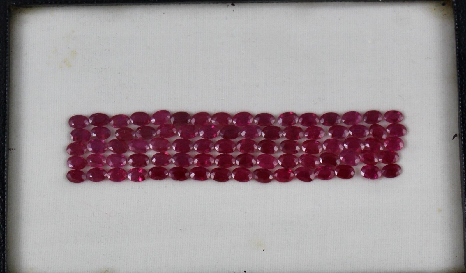 CERTIFIED NATURAL HEATED BURMA RUBY OVAL CUT 80 PC 46.30 CTS GEMSTONE BRACELET