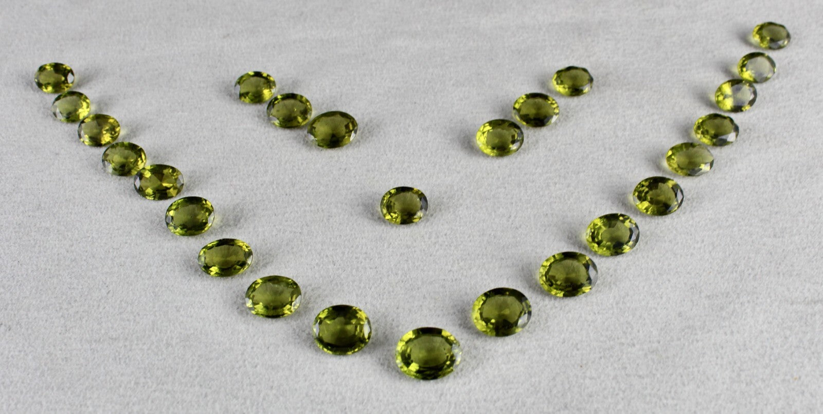 Certified Natural Peridot Oval 11x9mm 26 Pc 60.86 Ct Green Gemstone Set