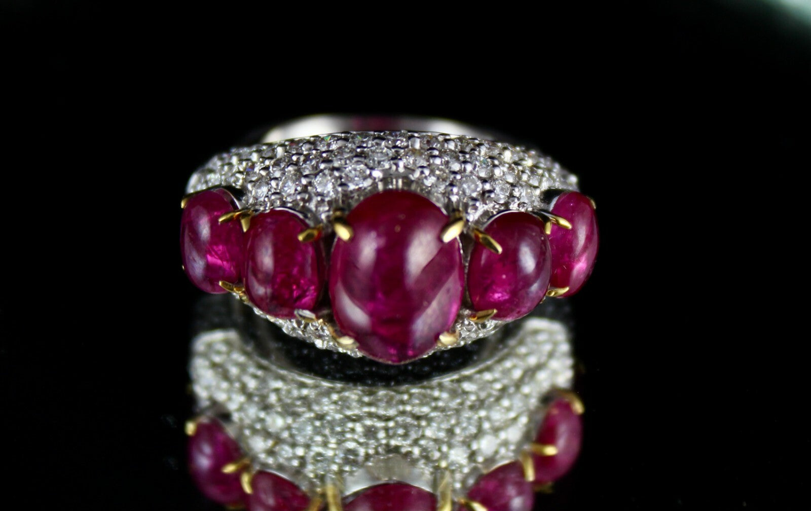 Certified Natural Ruby Diamond 18k Gold Ring 10ct Untreated Burma Gemstone