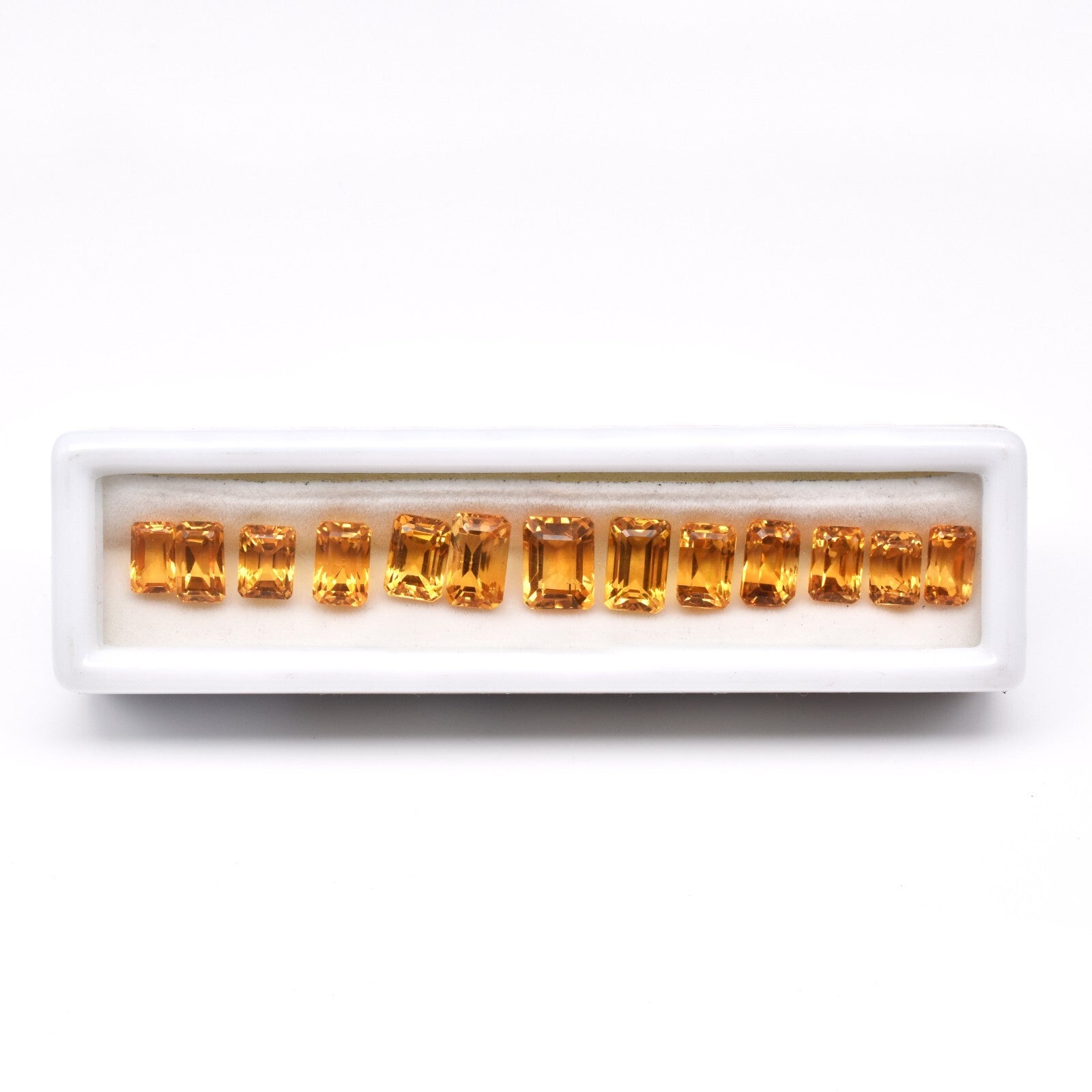Natural Citrine Octagon Cut 13pc 36.05 Ct Loose Gemstone For Bracelet Set