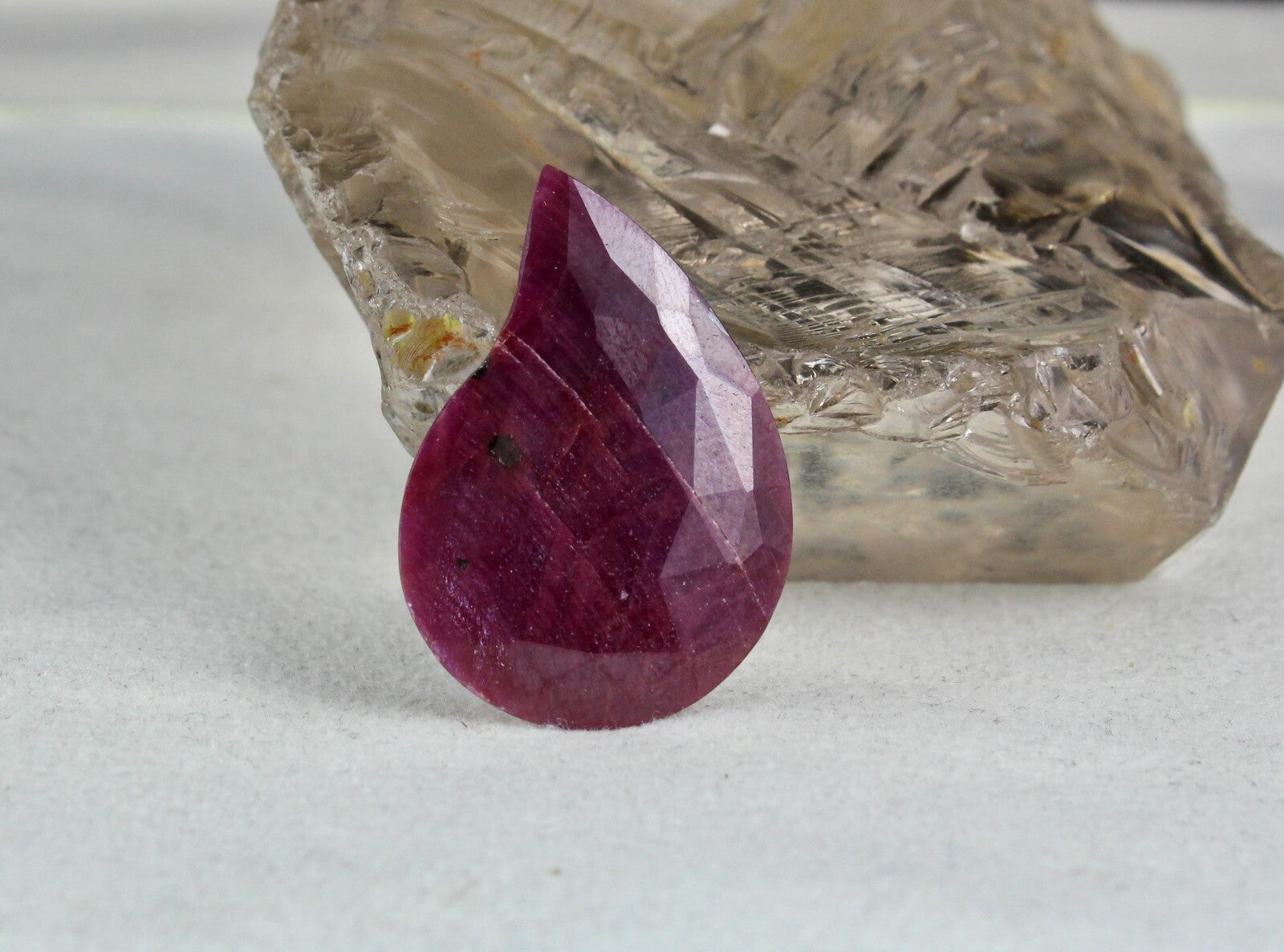 Unheated Natural Ruby 27ct Fancy Faceted Cabochon Gemstone Pendant