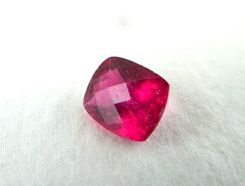NATURAL RUBELLITE PINK TOURMALINE CUSHION CUT 4.24 CARATS GEMSTONE FOR RING