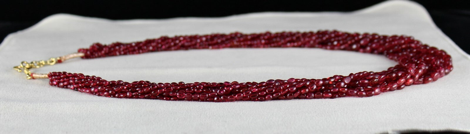 Certified Natural Spinel Necklace 631ct 11 Line Beaded Red Strings For Women