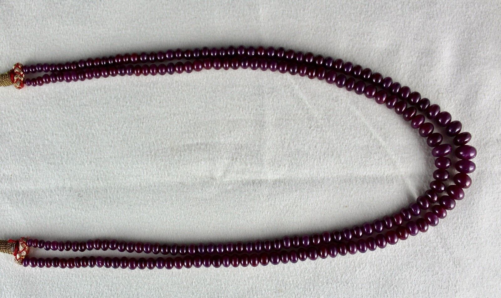 NATURAL UNTREATED RUBY BEADS ROUND 2 LINE 311 CARATS GEMSTONE LADIES NECKLACE